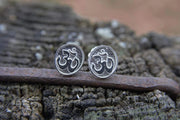 sterling silver, om earrings, closed sale, posts, by jen stock