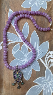 Block Print Flower Necklaces