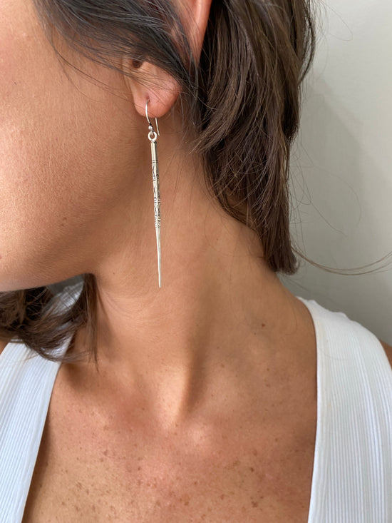 Classic Warrior Earring by Jen Stock on model
