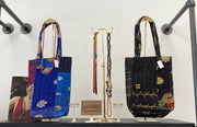 The Tote in Blacks and Blues on display